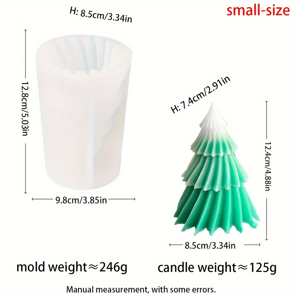 Origami Christmas Tree Silicone Mold DIY Geometric Rotating Pine Tree  Candle Mould Plaster Resin Ornament Molds Christmas Decor