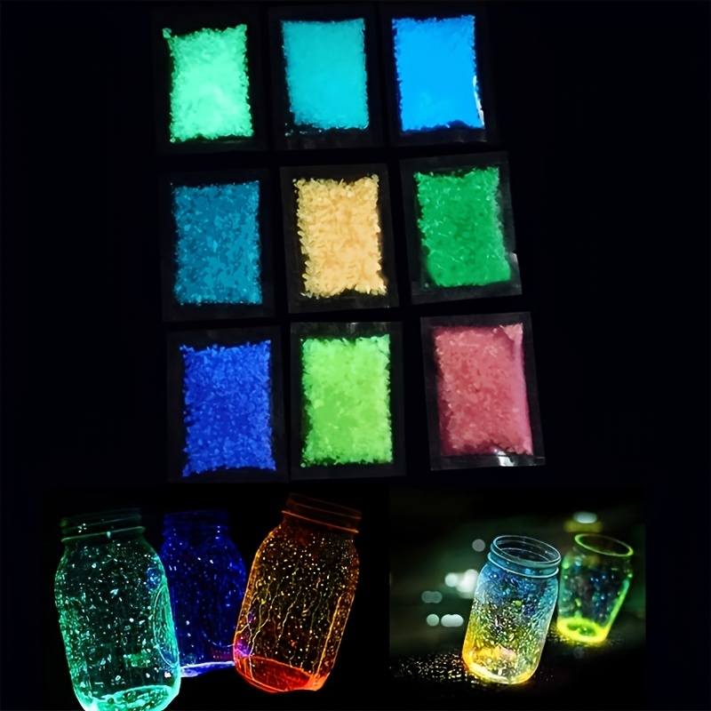 Party Diy Fluorescent Super Luminous Particles Glow Pigment - Temu