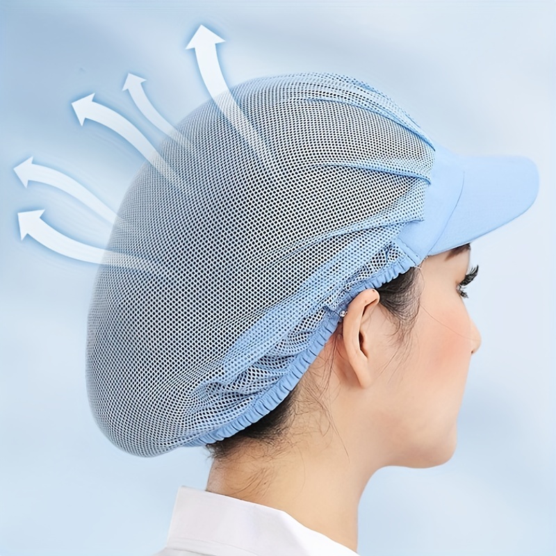 Mesh Breathable Chef Hats Solid Color Kitchen Baker Cooking - Temu