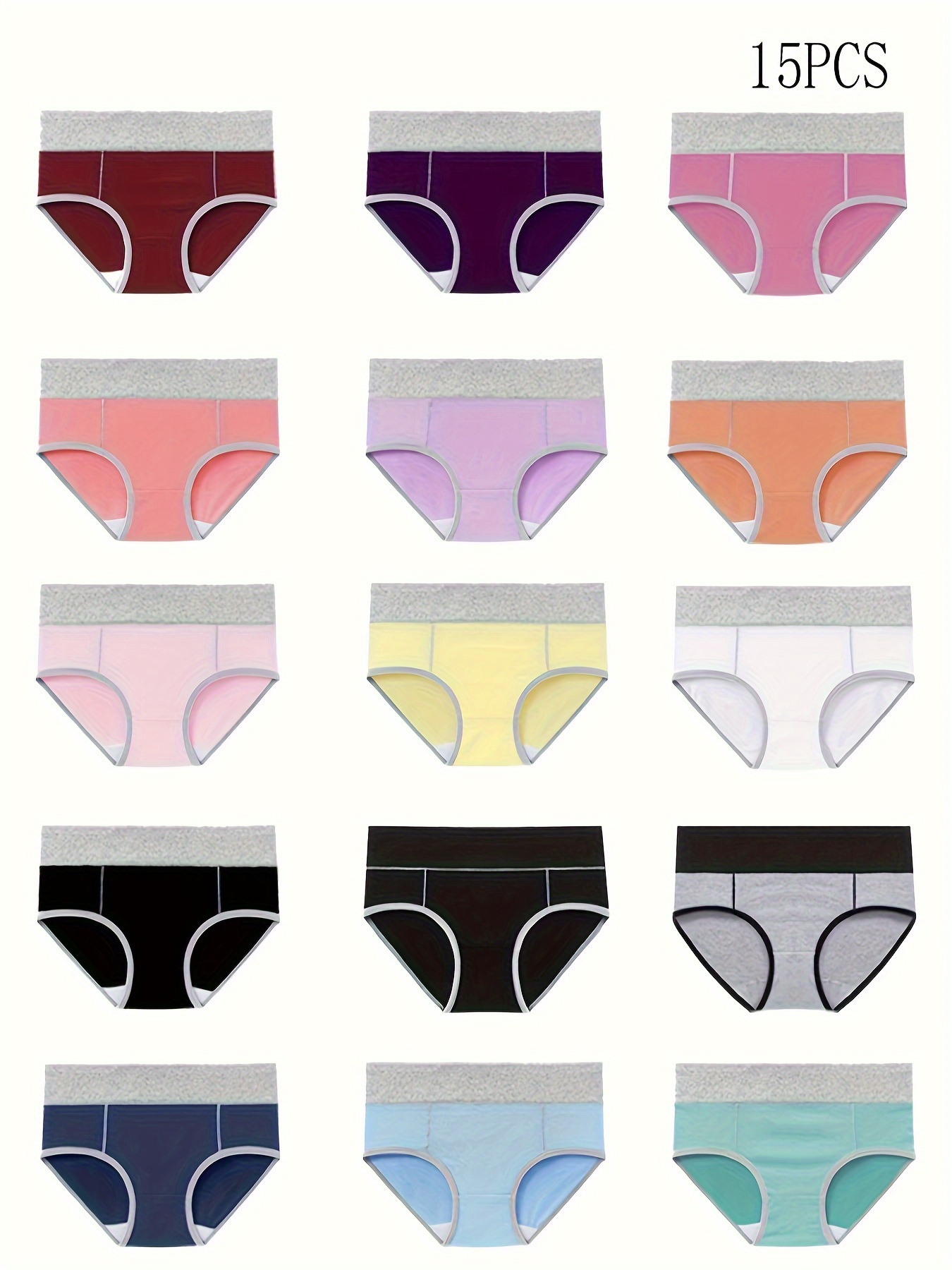 4pcs Colorblock Briefs, Comfy & Breathable Stretchy Intimates Panties,  Women's Lingerie & Underwear