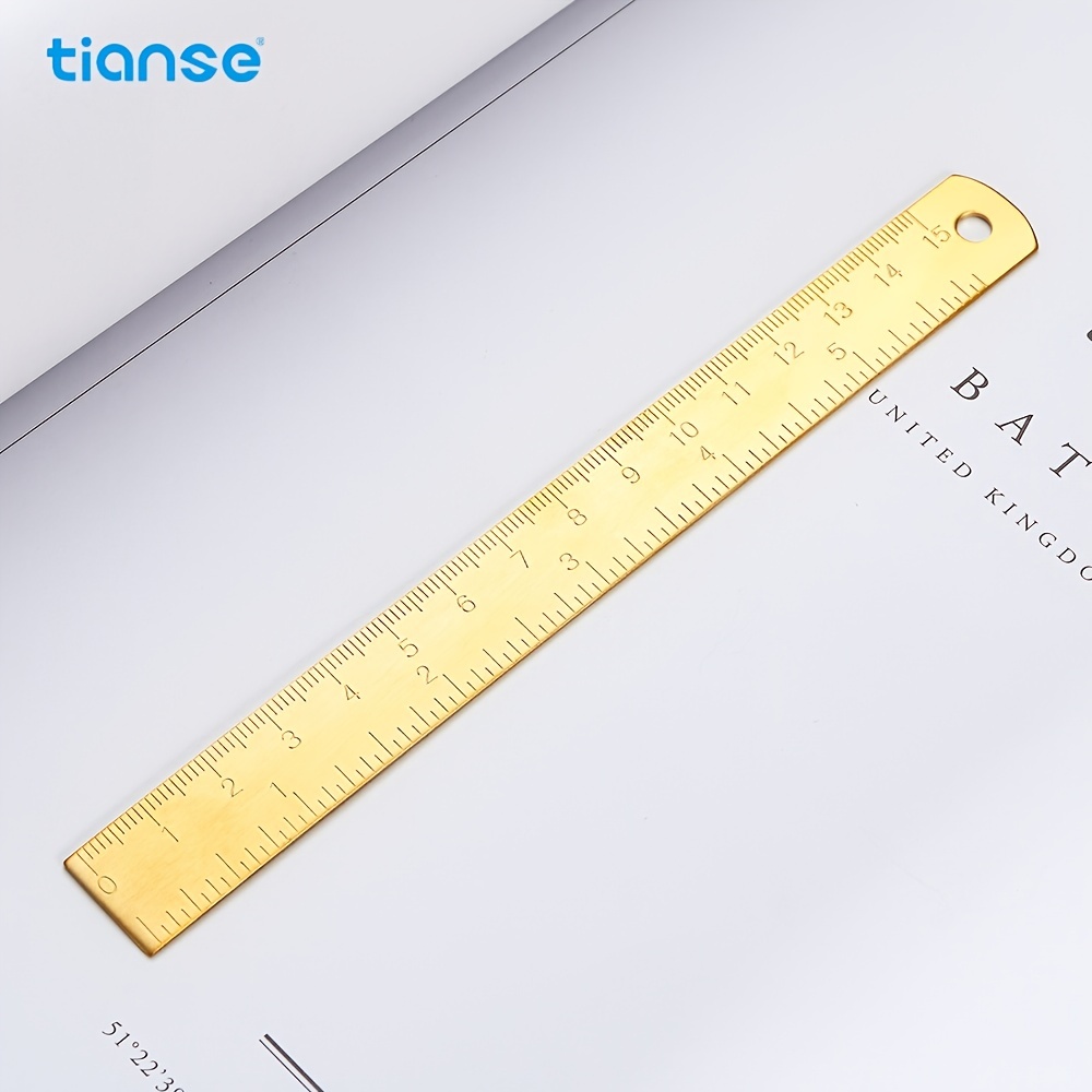 1pc TIANSE Brass Ruler 15cm 6 Inch - Measuring Tool Stationery Gifts