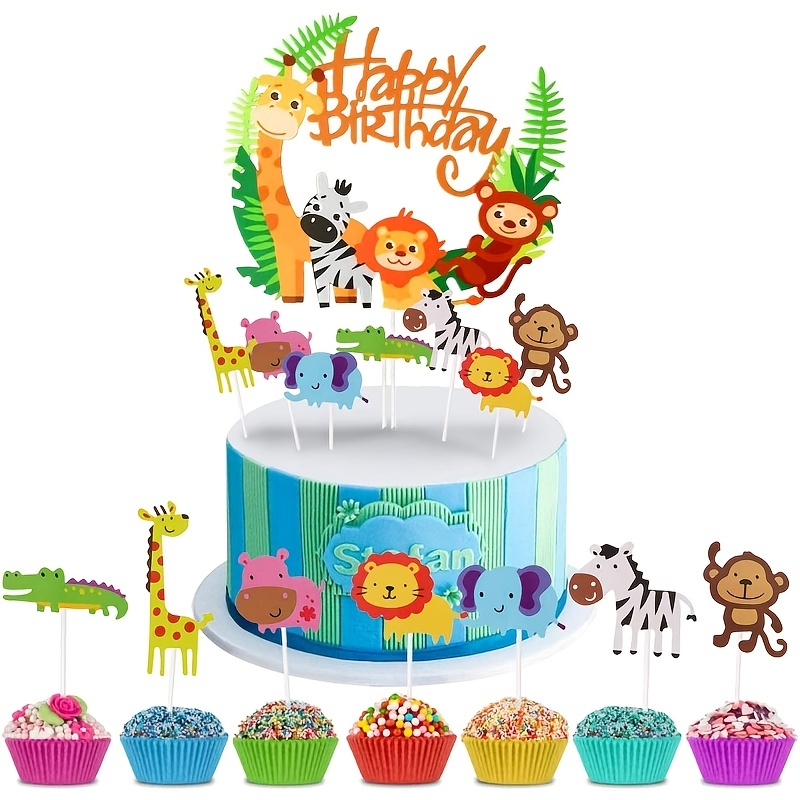 Jungle 1st Birthday Cake | A 1st Birthday Cake designed arou… | Flickr