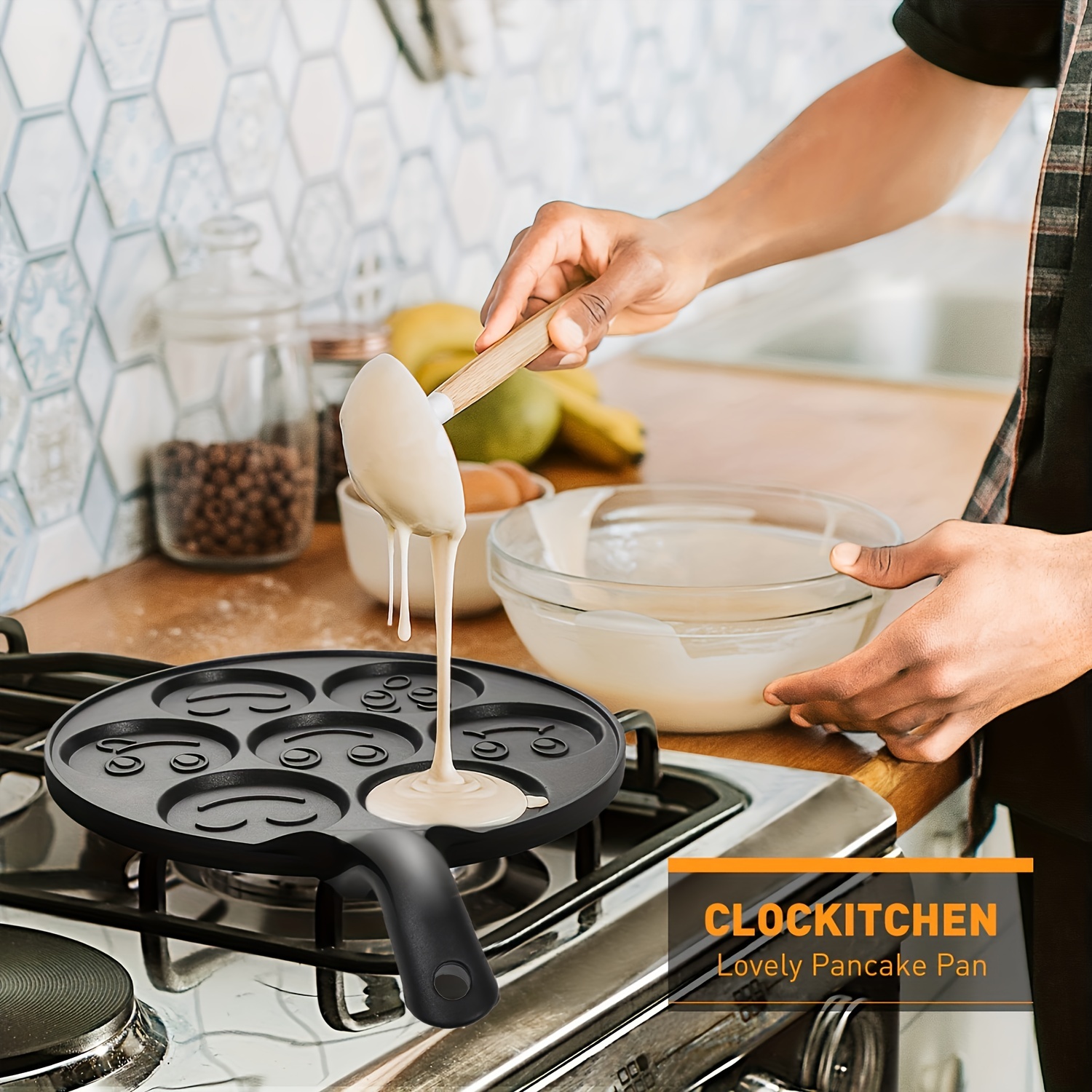 1 Pc Mini Pancake Griddle, Mini Pancake Pan, Pancake Maker With 7 Mold  Design, Cookware, Kitchenware, Kitchen Supplies, Kitchen Items