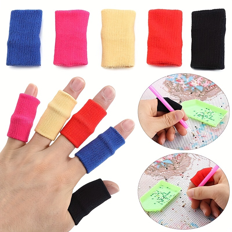 

1pc Diy Diamond Painting Finger Sleeve, Durable Finger Protector, Art Painting Tools Accessories, Fishing Finger Sleeve, Perfect Gift Set Combination Art Supplies