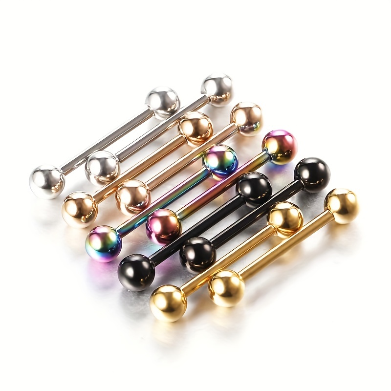 2pcs Titanium Steel Body Piercing Set for Men