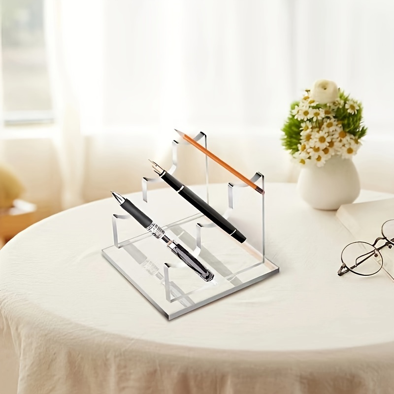 Acrylic Brush Stationery Display Shelf Storage School Office Store