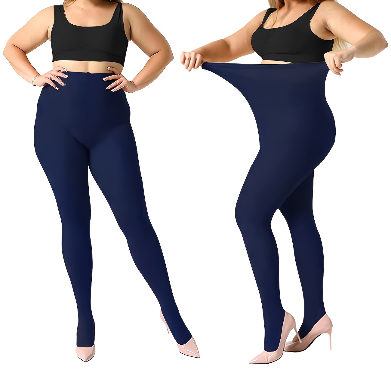 plus size navy blue tights