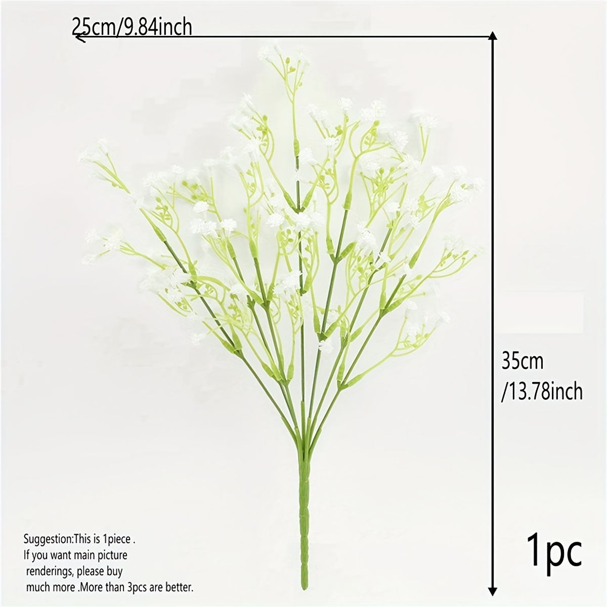 10pcs Baby Breath Artificial Flowers Fake Real Touch Gypsophila Plants For  Wedding Party Home DIY Garden Decoration