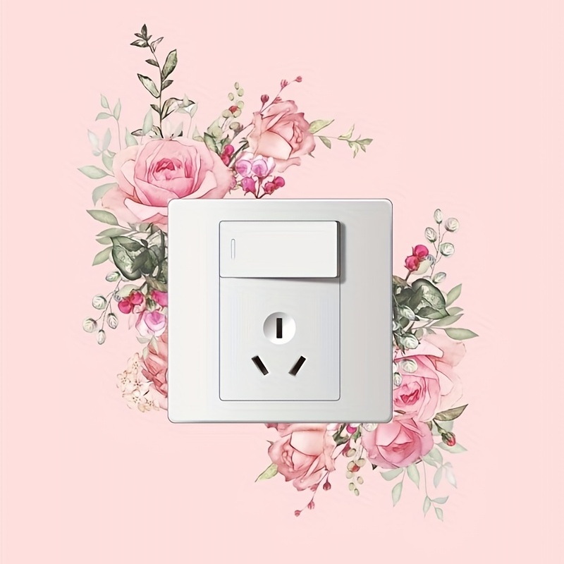 10 hojas de pegatinas decorativas de embellecimiento de enchufe de  interruptor de pegatina de pared de