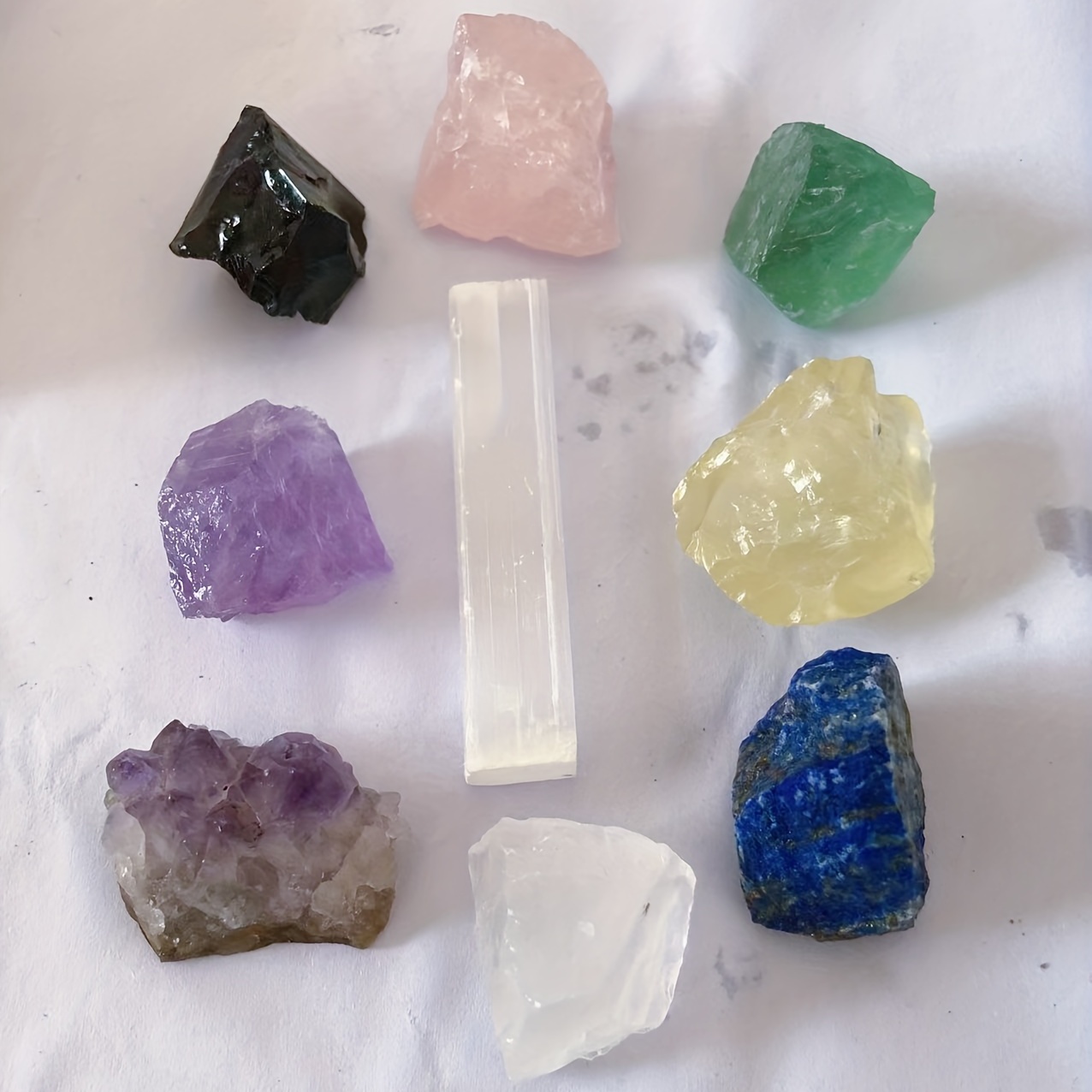 Amethyst Cluster Crystal Raw Stone Set