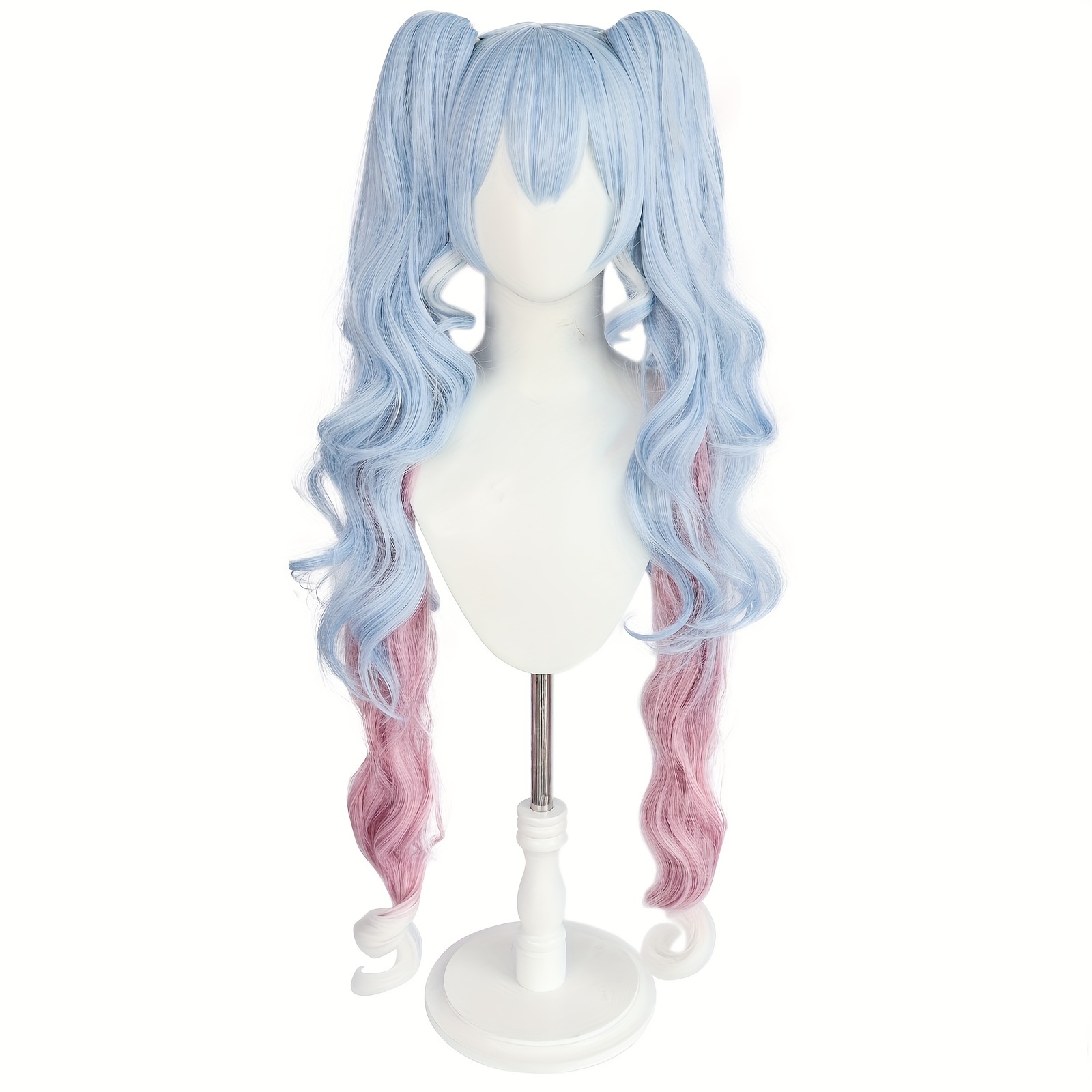 White top pigtail wig