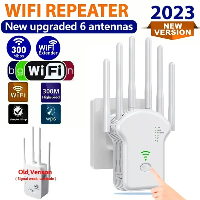 Extension WiFi 2023, Amplificateur WiFi 6X Plus Puissant 300 Mbps