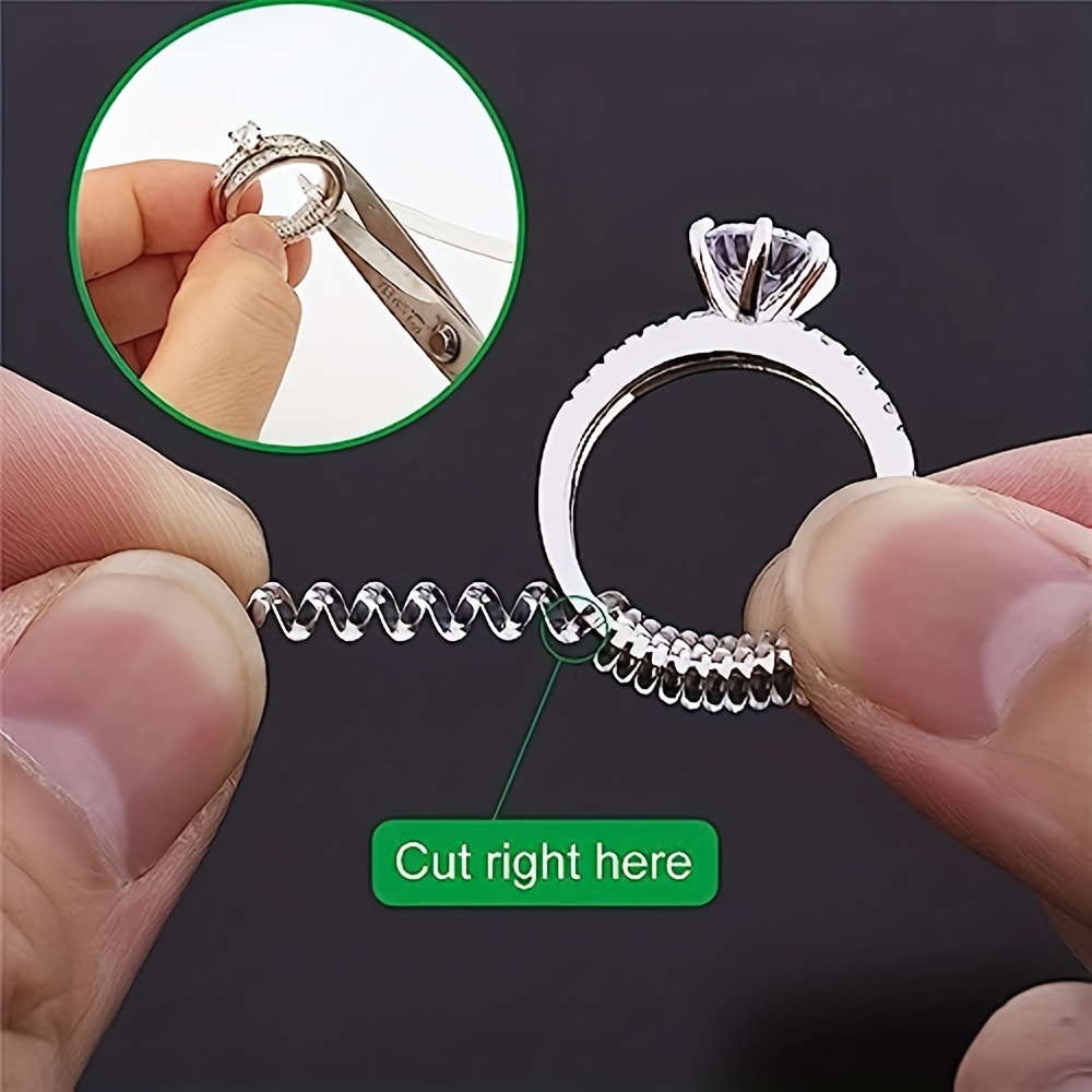 Ajustador de tamaño de anillo para anillos sueltos, reductor de anillo  invisible, tensor de anillo de silicona transparente, ajustador de tamaño  de