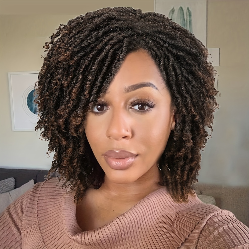 Dreadlock Wig Short Twist Wigs Women Short Curly Braided Temu