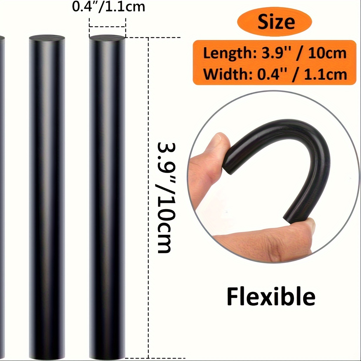 Black Mini Glue Gun Sticks Hot Melt Adhesive Black Hot Melt - Temu