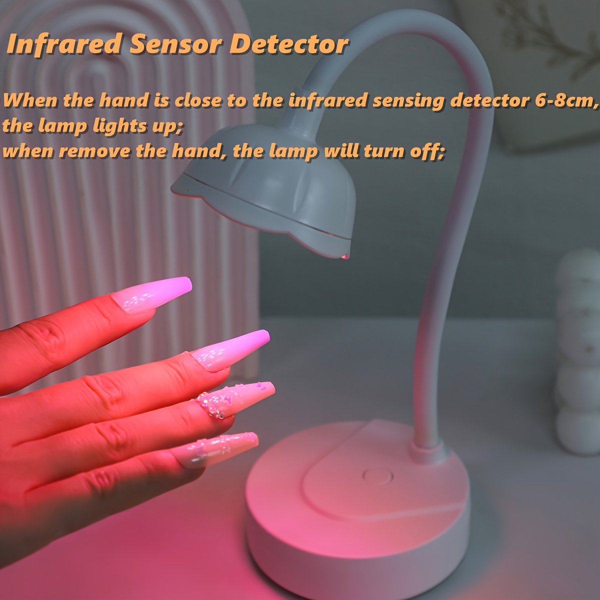 Mini UV Nail Lamp - Smart Sensor LED Light for Gel Manicures