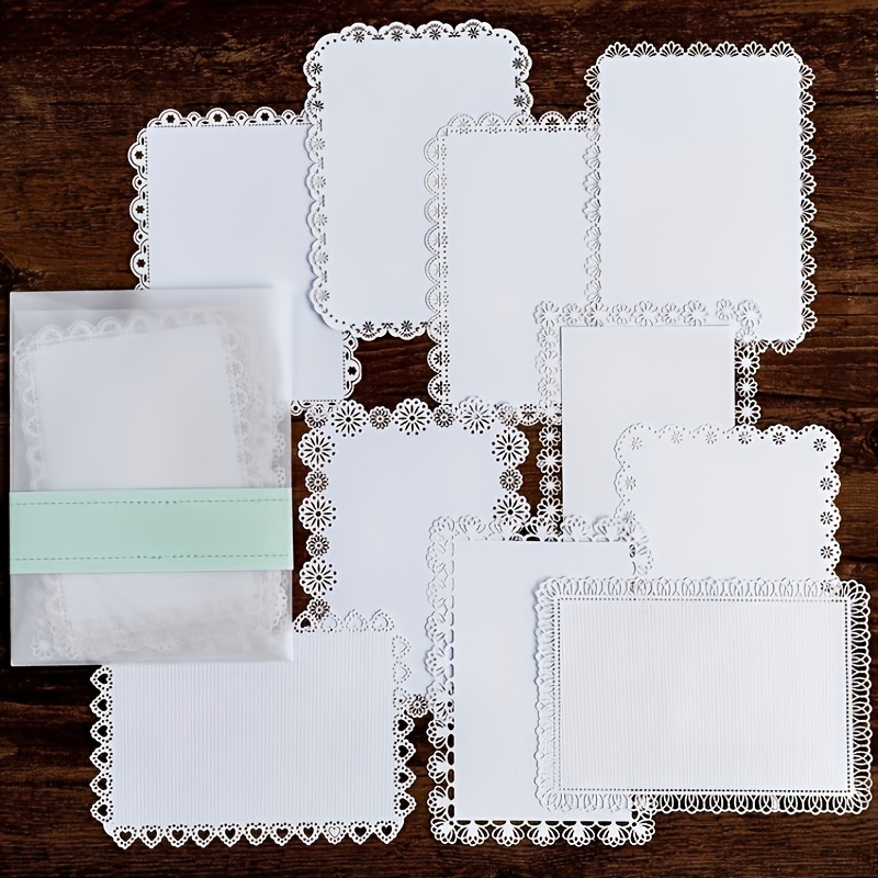 Diecut White Lace Cardstock