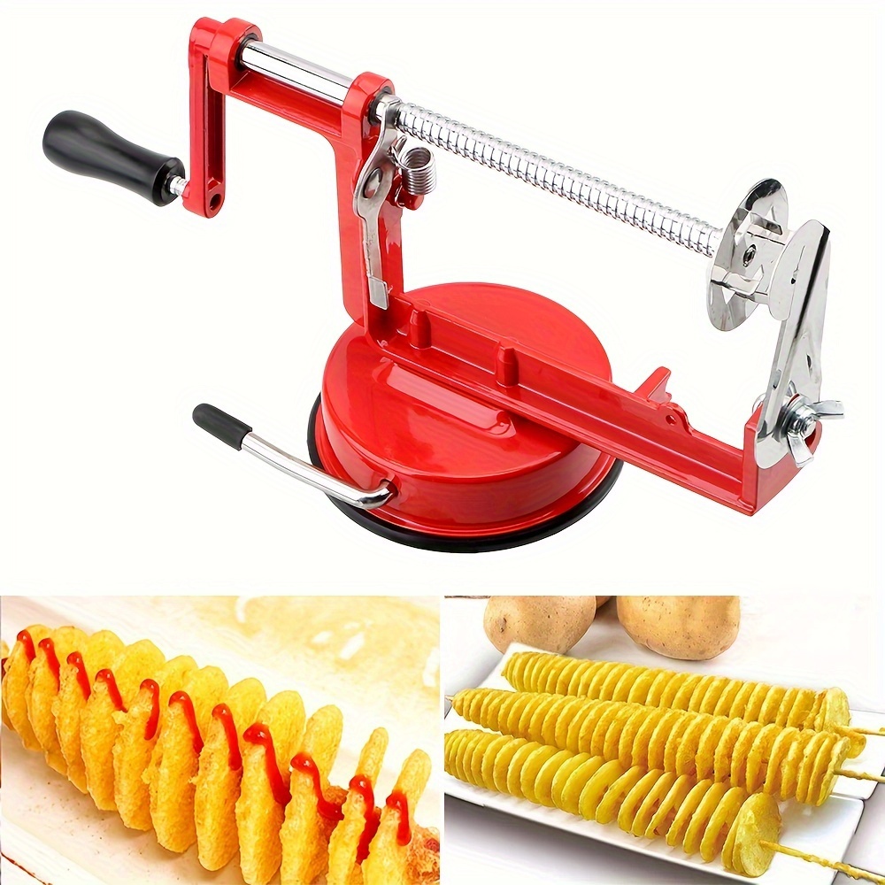 

1pc, Potato Slicer Spiral, Multifunctional Manual Rotating French Fry Cutter, Metal Blade Potatoes Twister Cutter, Spiral Cutter Tool, Potato Spiral Cutter, Kitchen Gadgets, Cheap Items