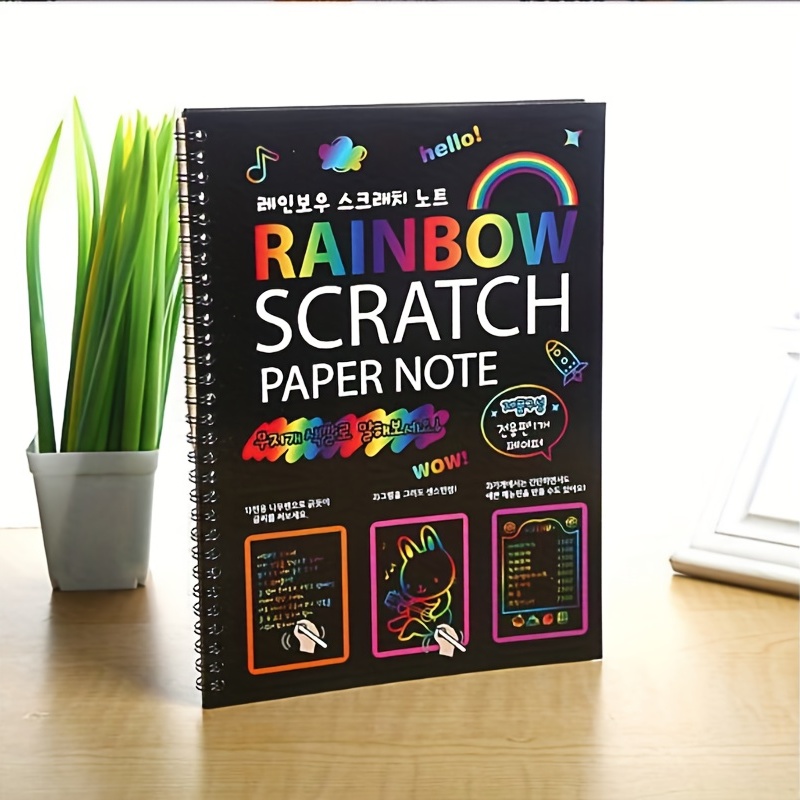 1 pezzo Scratch Art Books, 10 fogli Scratch Art Paper con 1 penna