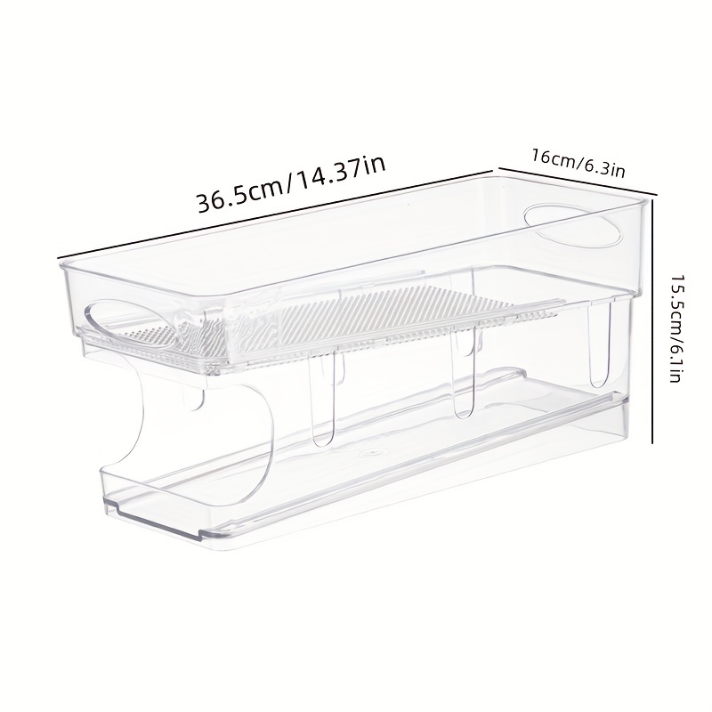 BingoHive Rolling Soda Can Organizer for Refrigerator Can Dispenser for  Beer Soda Seltzer Pop Can Soda Organizer for 10 Standard Size 11.15oz or  12oz