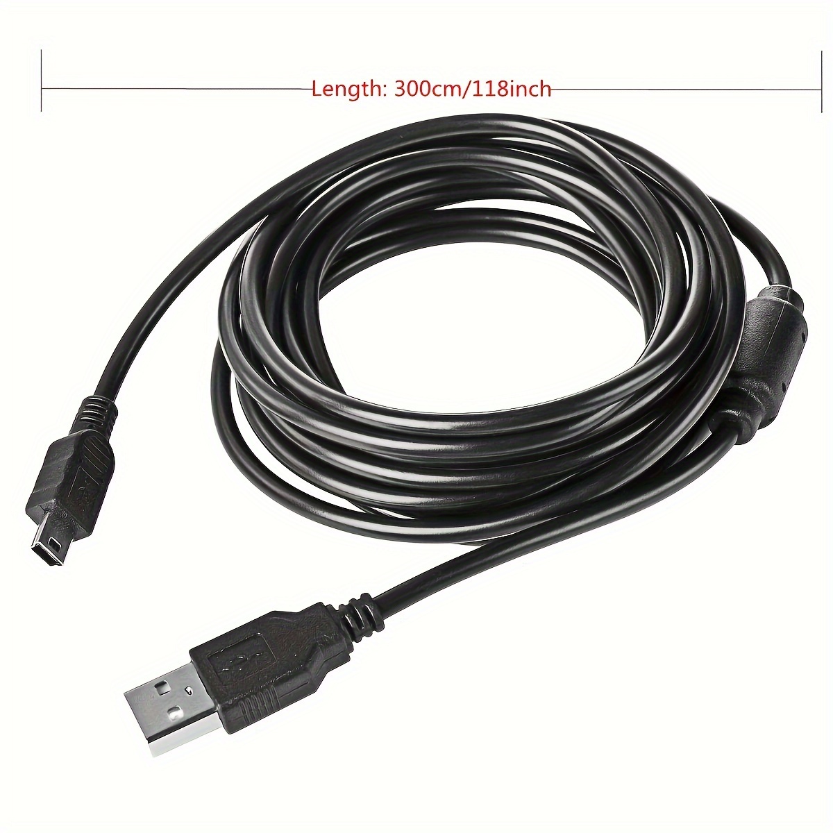 Camera USB 2.0 Cable Miniusb Charging Mini B Cord Perfect for 808 Bluetooth  Speaker Charger PS3 Controller GoPro Garmin Edge 500 Ti84 Plus CE External