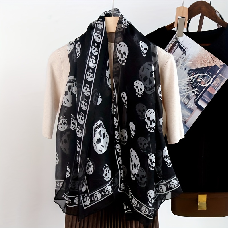 Skull Printed Bandana Scarf Stylist Protected: Windproof - Temu