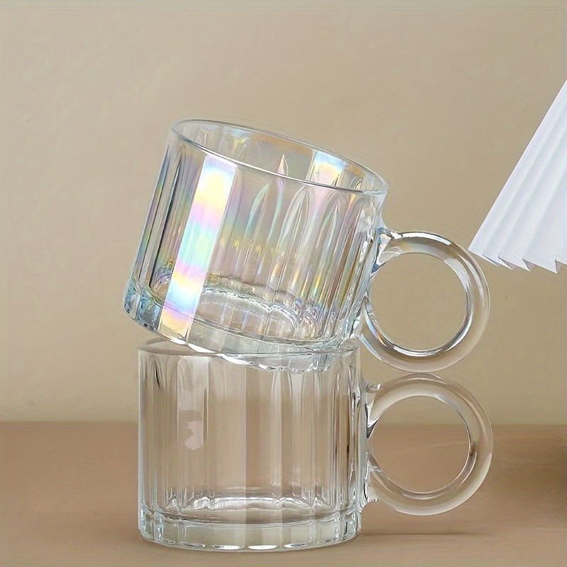 Verre d'eau 230ml Shot Glass Poignée Micro-ondes Safe Tea Cup Tasse à  mesurer résistante au froid Tasse à eau de haute qualité Tasse de jus  durable Café résistant à la chaleur