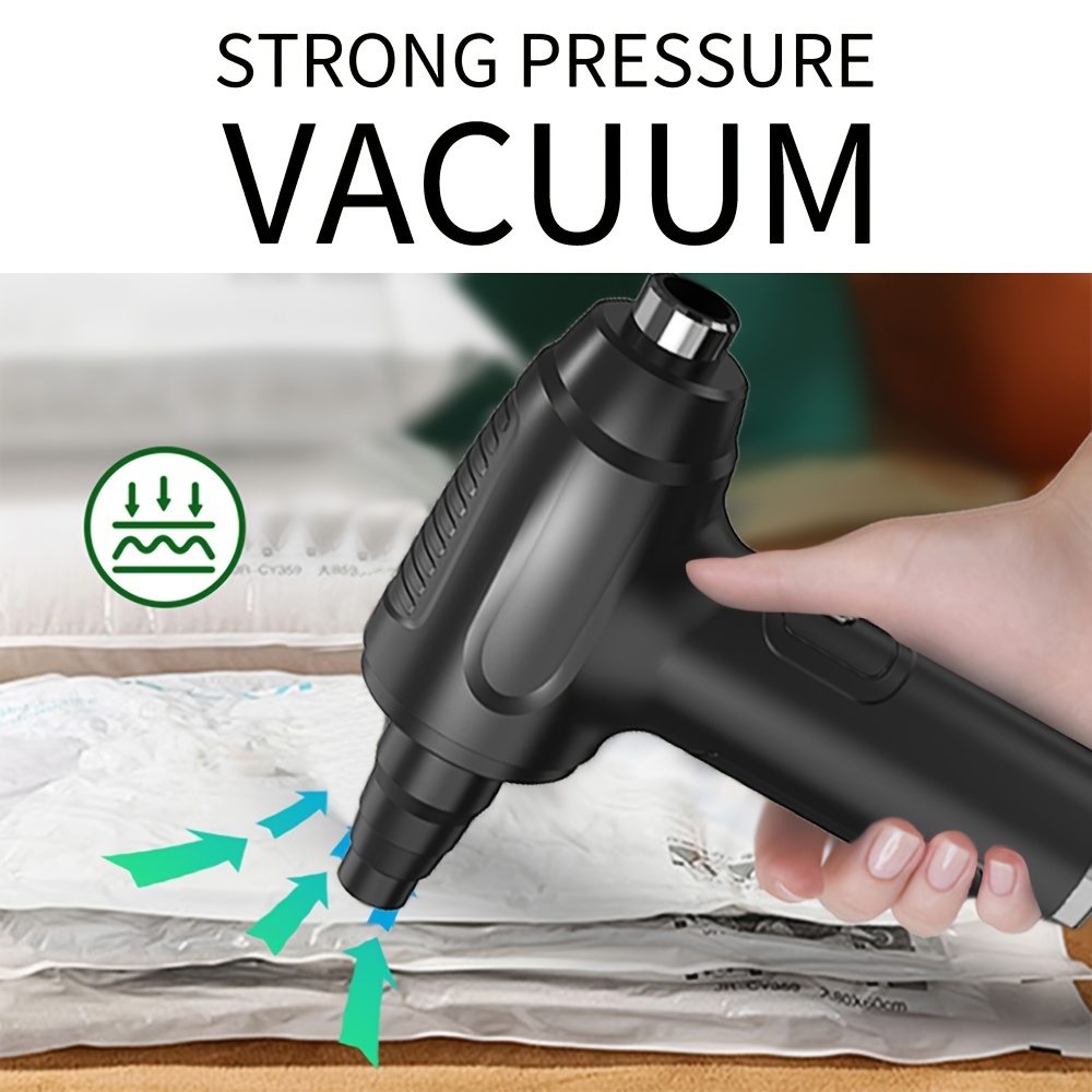 Compressed Air Duster, Blower & Vacuum 2-in-1 Small Vacuum Cleaner