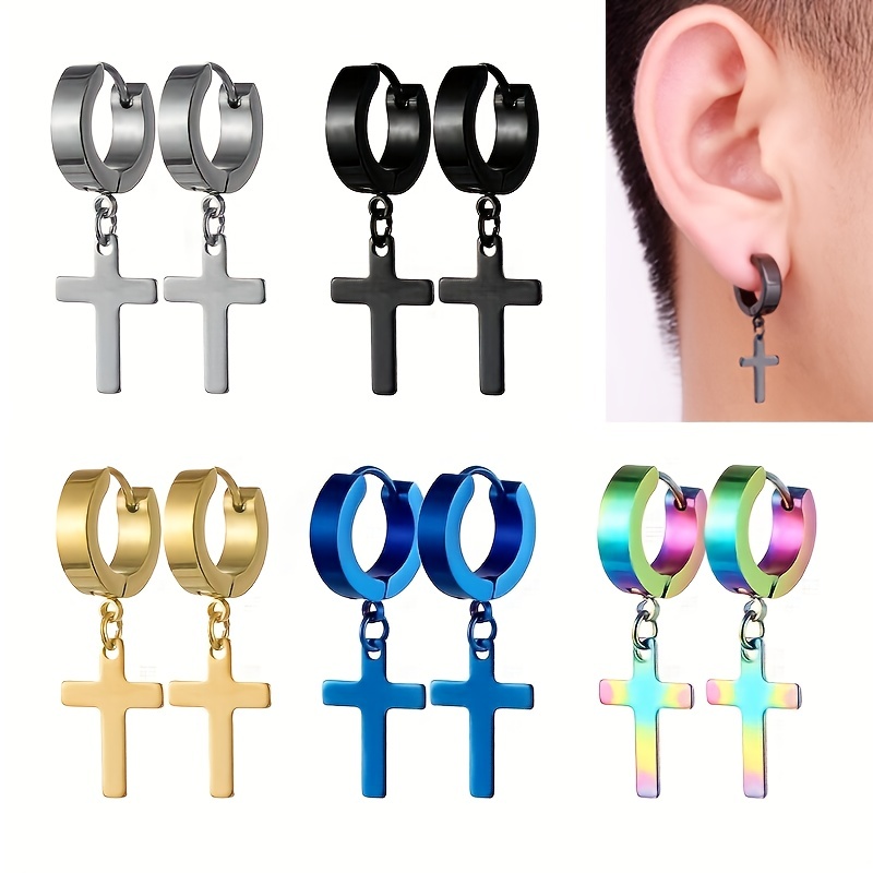 Fashionable and Popular Men Stainless Steel Ear Cuff Punk Hip Pop Style for  Jewelry Gift and for a Stylish Look