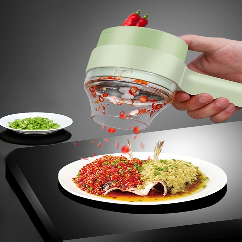Electric Garlic Slicer Portable Pepper Onion Meat Chopper Mini