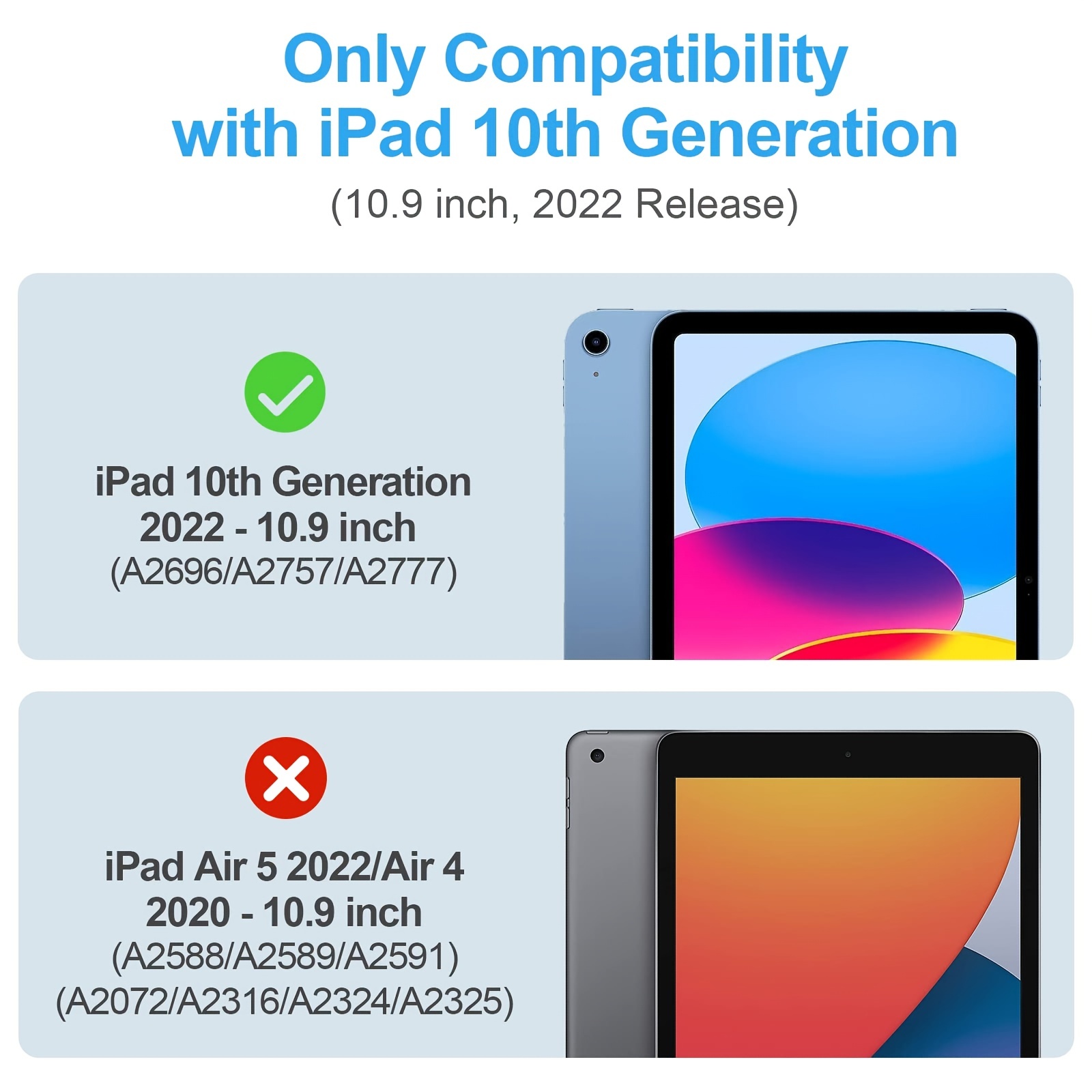 Coque Fine pour iPad 10e Génération (2022 Release) 10,9 Pouces