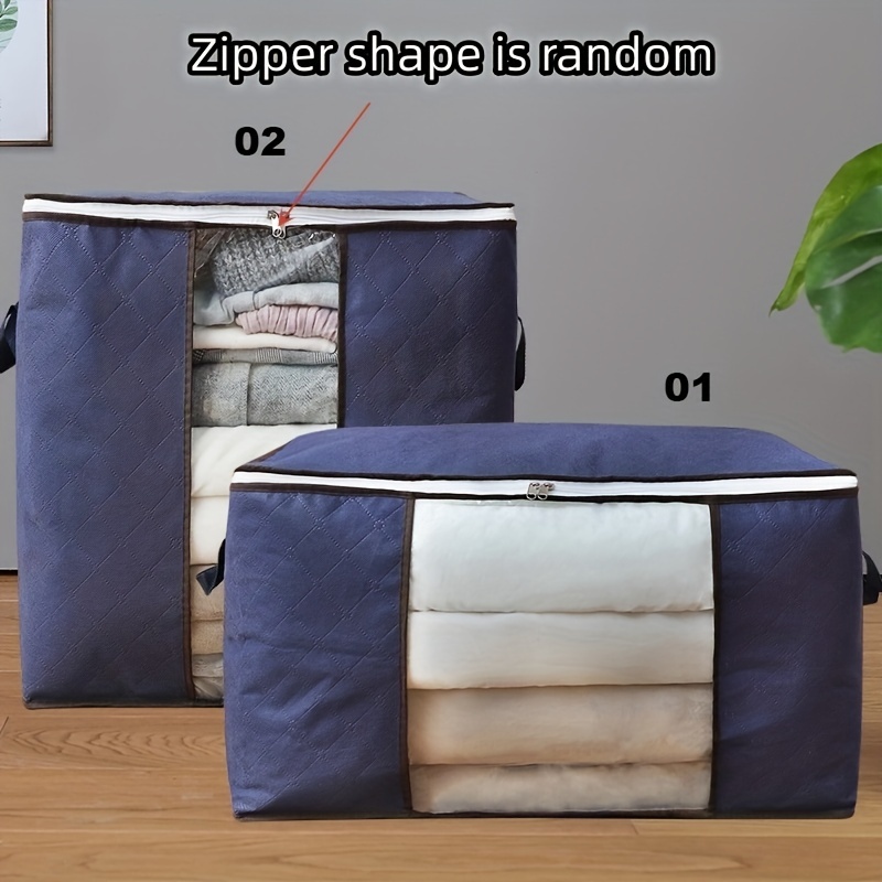 Blanket Storage Bags With Zipper Foldable Comforter Storage - Temu