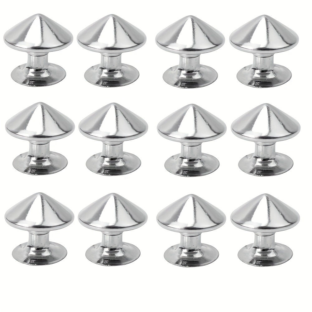 170Pcs/Set 3 Desings Silver Cone Studs and Spikes for Clothes Screwback DIY  Craft Punk Garment
