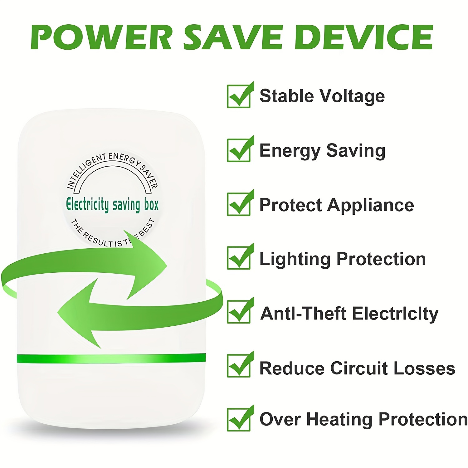 4 Pack Power Saver Electricity Saving Box Household Energy Saver Power  Saving and High Efficiency US Plug 90V-250V