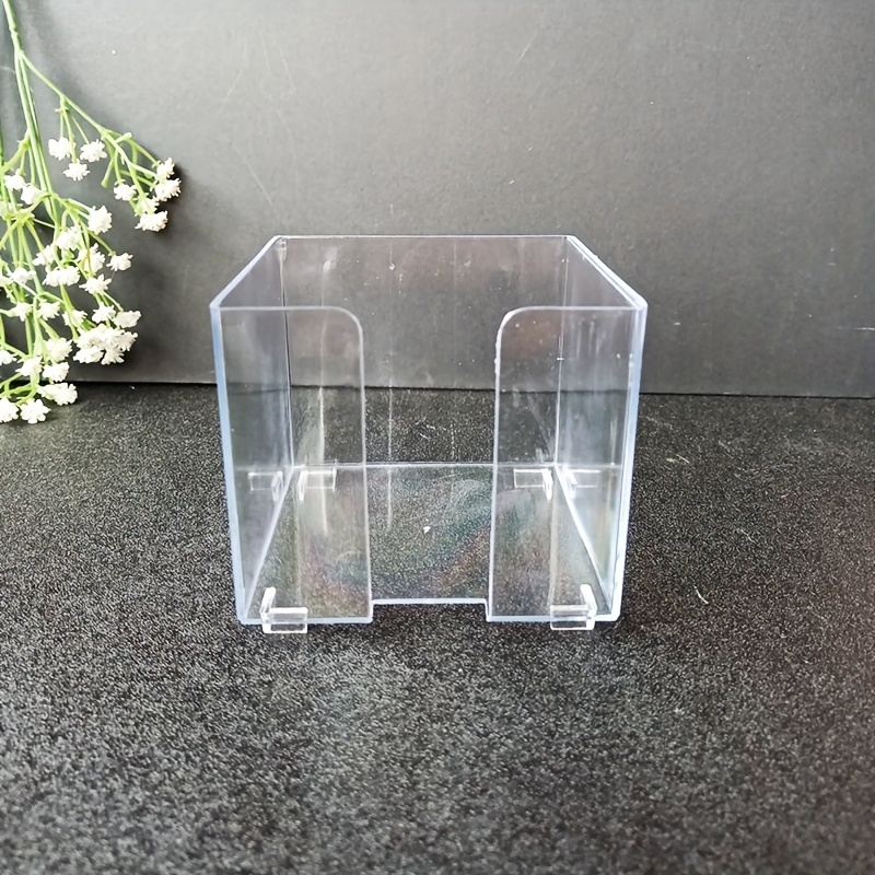 Sleek Transparent Acrylic Desk Organizer - Waterproof Sticky Note Holder For Office And Home