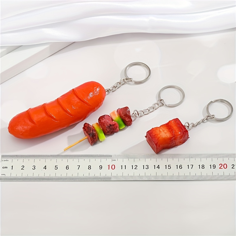 Hot Dog Charm Keychain