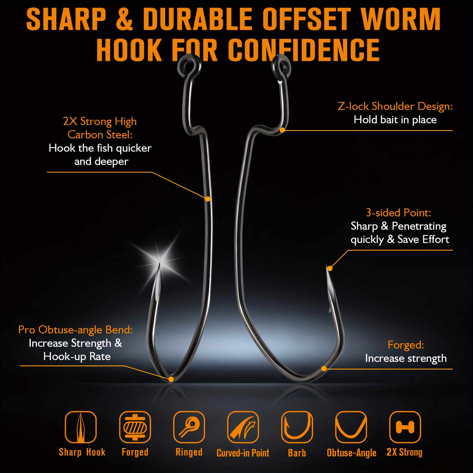 Offset Worm Hooks : O'Shaughnessy Bend vs. Round Bend ? - Fishing Tackle -  Bass Fishing Forums