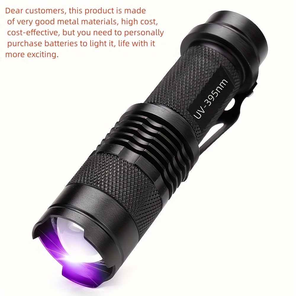 Mini linterna LED UV luz negra de longitud de onda luz
