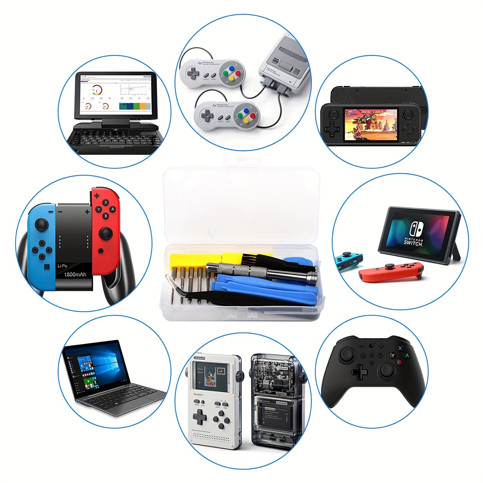 JOREST Kit Demontage PS4 PS3 PS5 Xbox one/360, 25pcs Kit Nettoyage, Outil  Reparation pour Manette et Console : : Bricolage