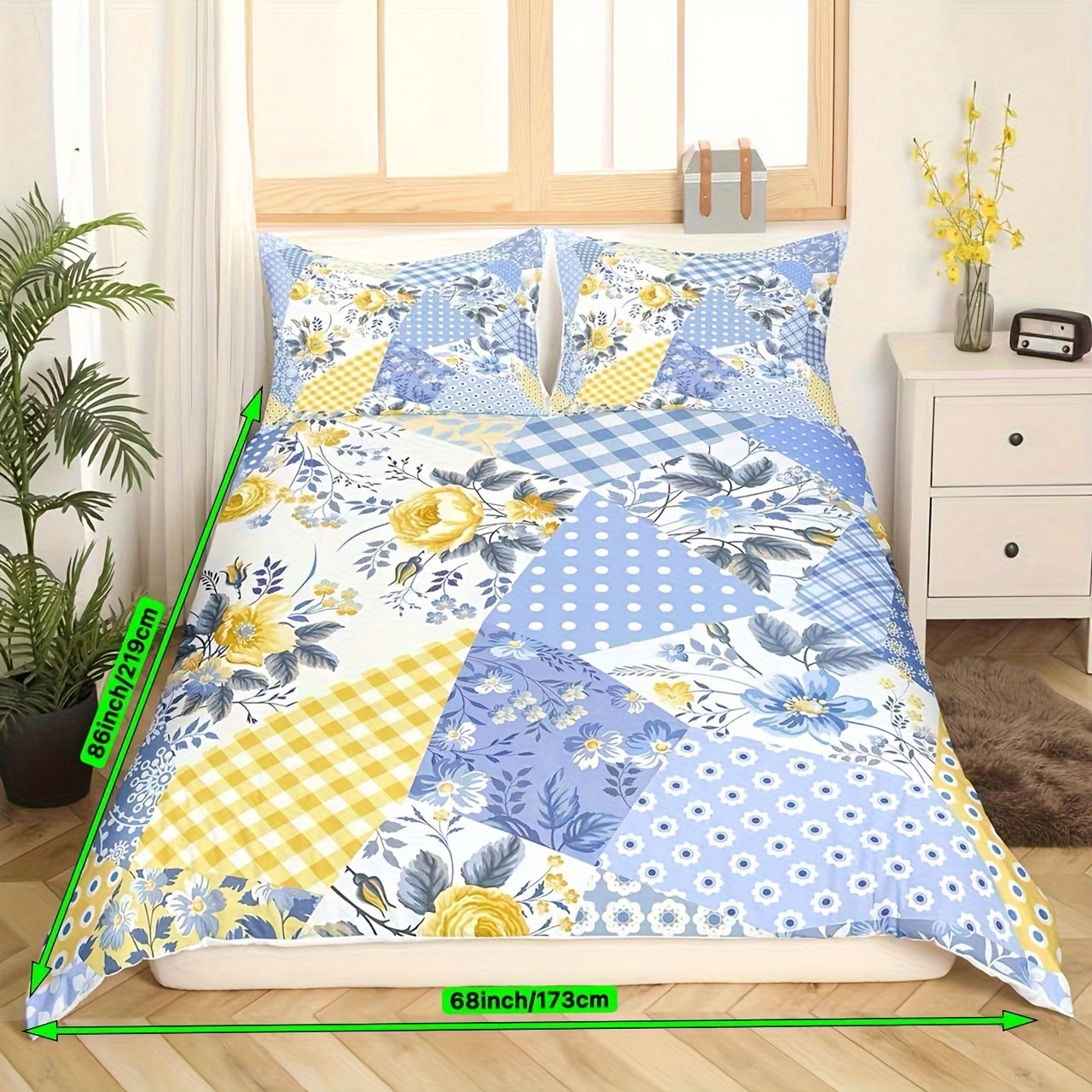 Flowers Bedding Set 1 Duvet Cover + 2 Pillowcase Without - Temu Australia