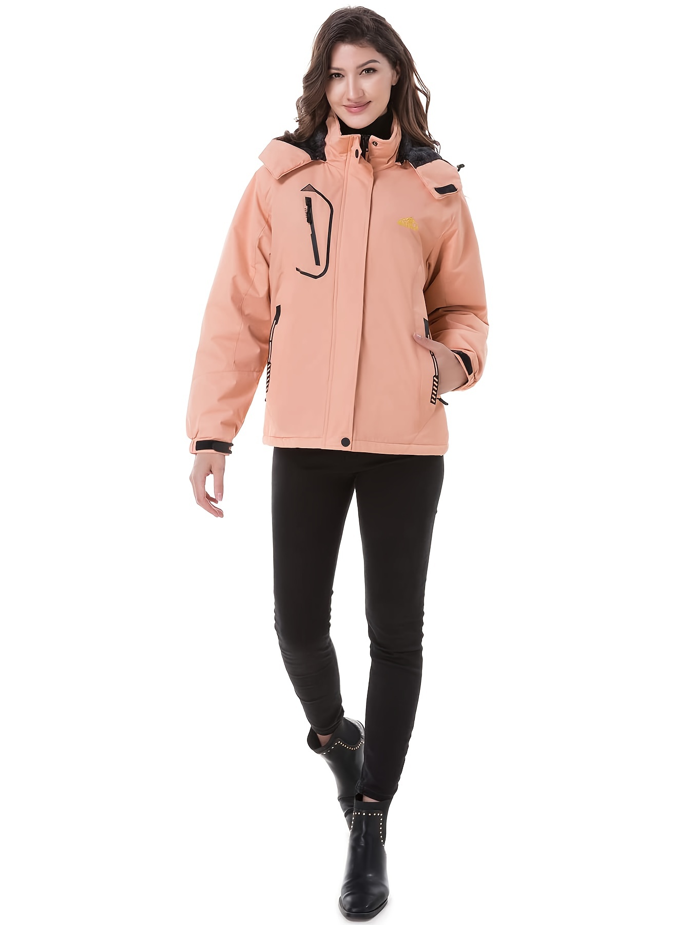 Keevoom Girl's Waterproof Ski Jacket Fleece Snow Coat Windproof Warm Winter  Snowboarding Jacket with Removable Hood