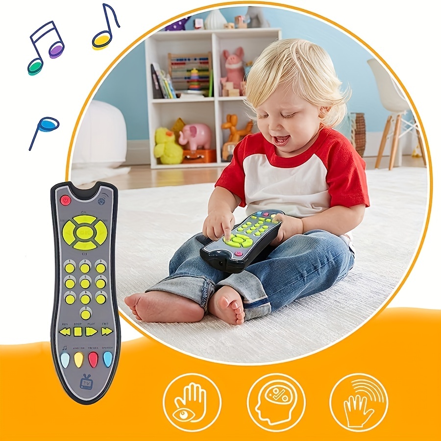 Télécommande De Simulation De Télévision Pour Bébé, Enfants Avec Musique,  Télécommande D'apprentissage De L'anglais, Jouets Cognitifs Éducatifs Pour