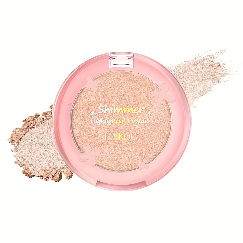Highlighter Powder Soft Silky Texture Waterproof Face Makeup Compact 3 Colors