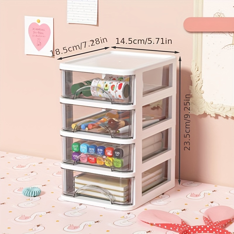 Transparent Drawer style Desktop Storage Box For - Temu