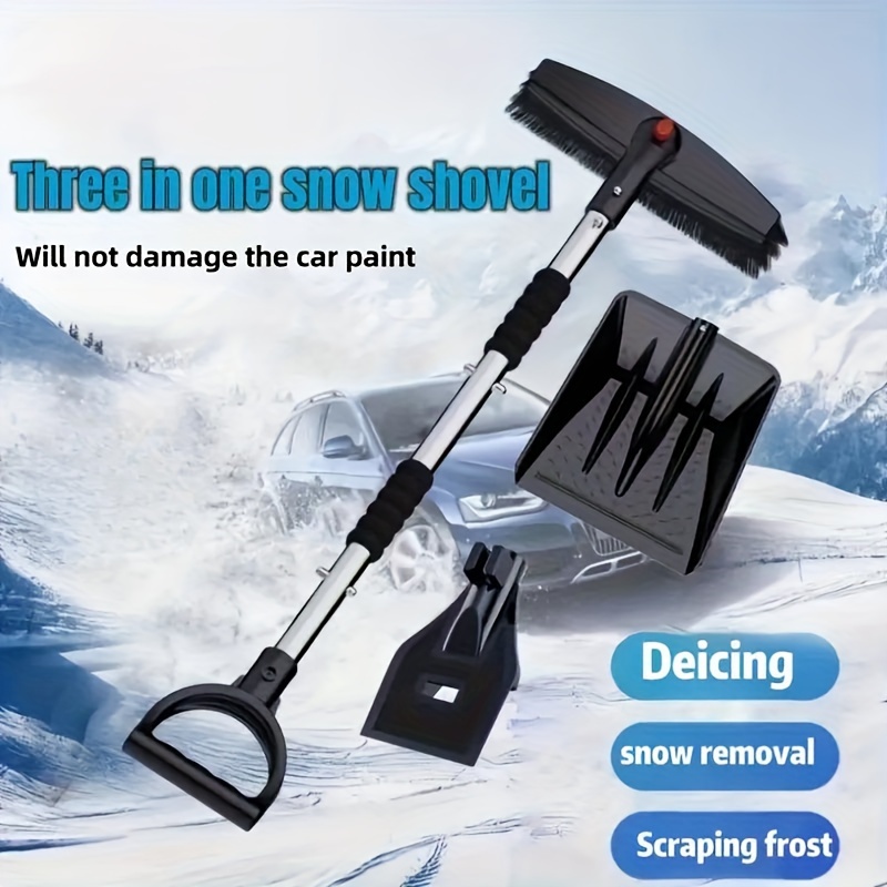 Pelle de balayage de neige amovible pour voiture avec poignée en OligFoam,  brosse pour livres automobiles