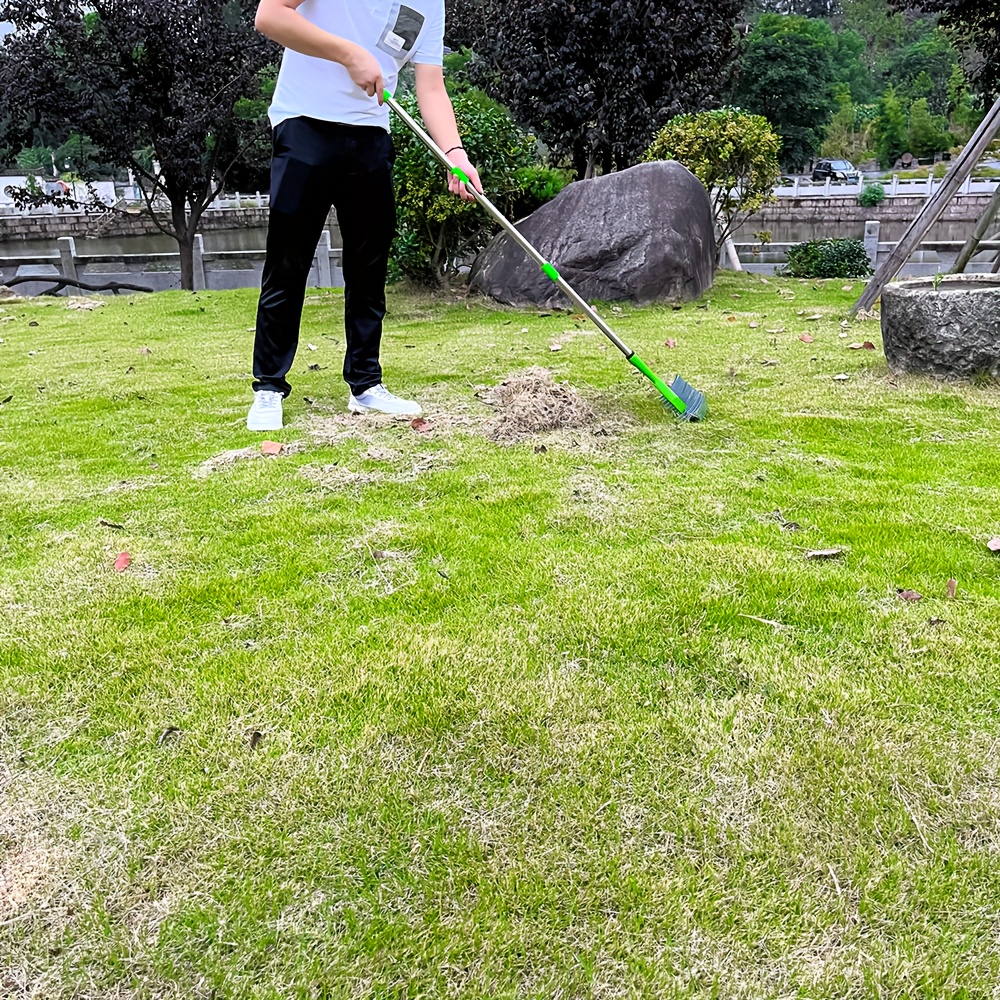 Rastrello da giardino acciaio temprato resistente per foglie di fieno prato  stru