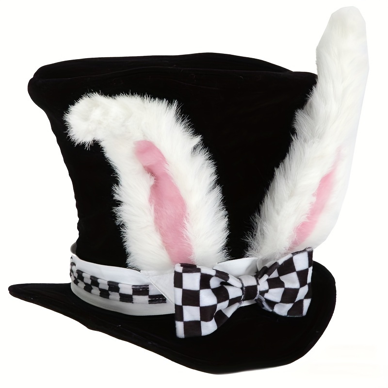 TRIXES Bunny Ears Fancy Dress Accessory White with Pink Rabbit Ears