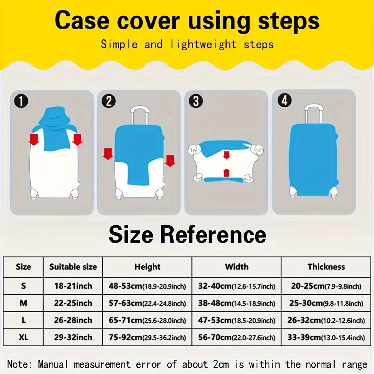 Red Water-Resistant Luggage Cover For 25-27 Inch Suitcases - Durable Travel Protector With Secure Fastener