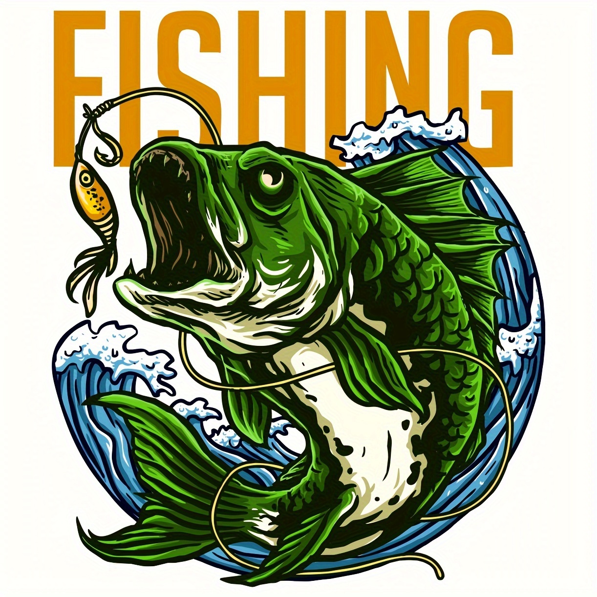  Kiss My Bass Embroidered Patch Largemouth Bass Fishing Iron-On  Novelty Joke Gift