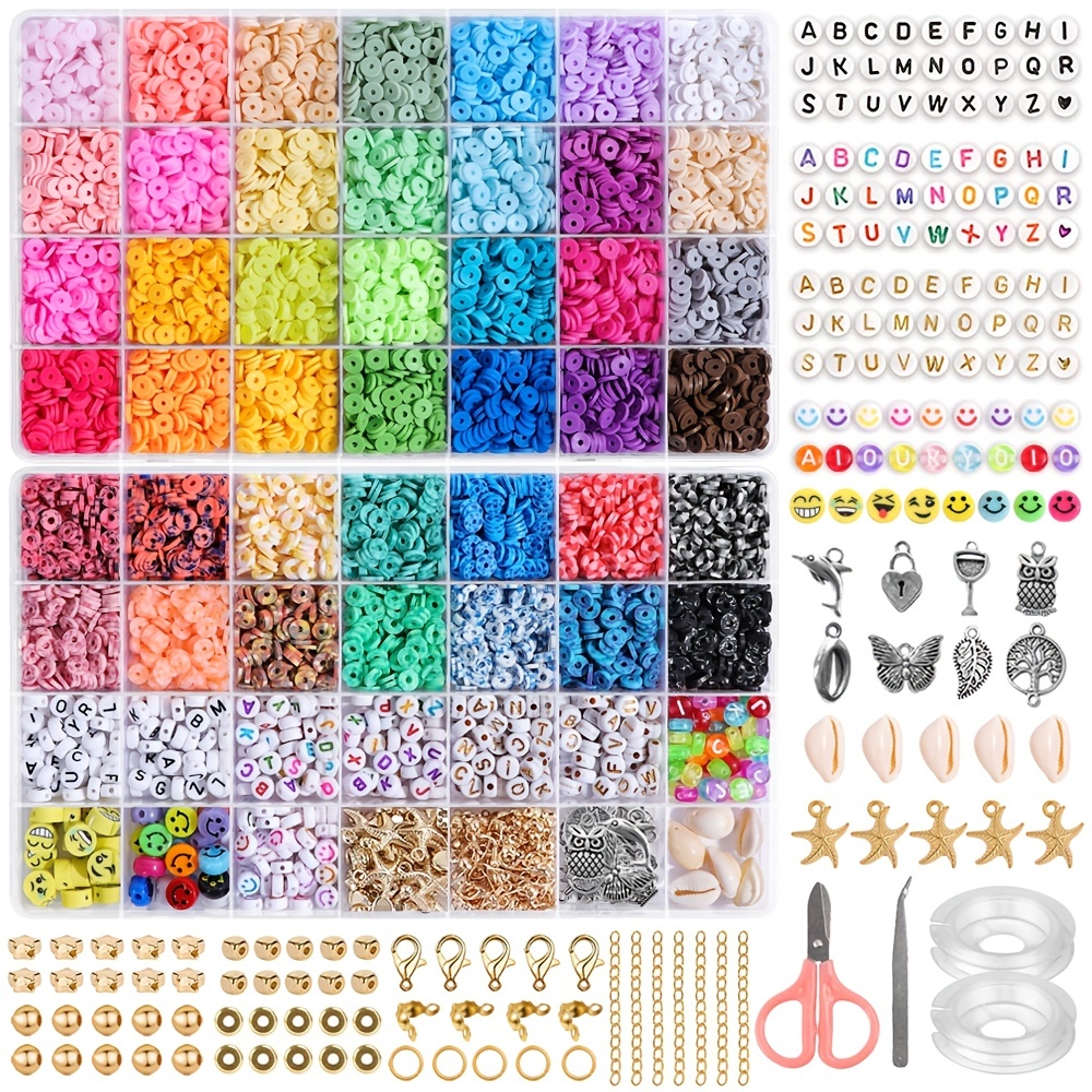 42 Colors Clay Beads For Bracelet Making With Letter Happy - Temu